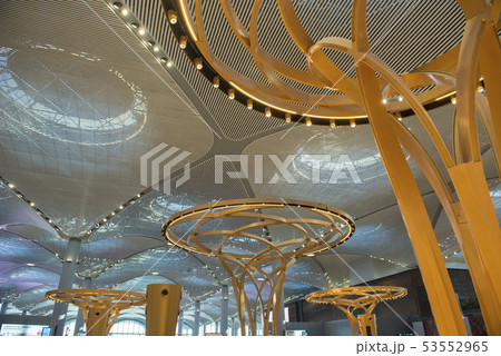 Interior of new Turkish Istanbul airport  53552965