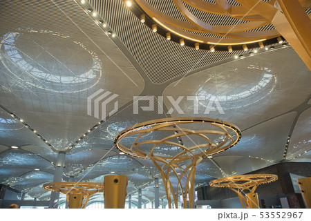Interior of new Turkish Istanbul airport  53552967