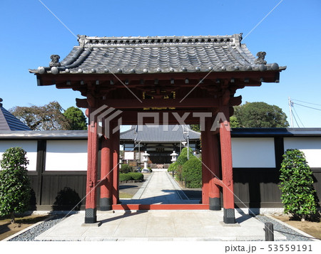 坂東市の高声寺（山門） 53559191