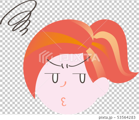 Female facial expression Female facial expression 53564283
