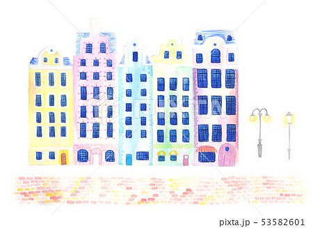 街並み 北欧風 のイラスト素材