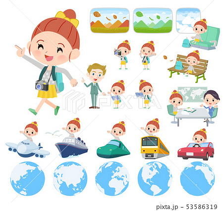 yellow clothing girl_travel yellow clothing girl_travel 53586319