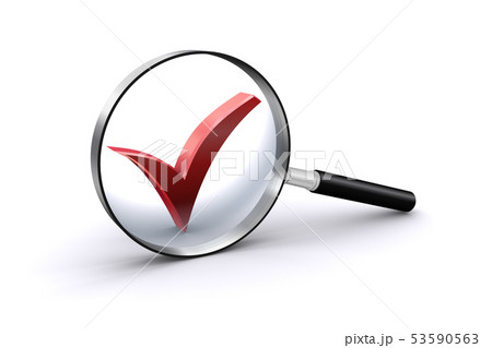 虫眼鏡とチェックマーク 53590563