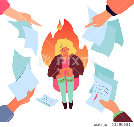 Job burnout - modern colorful flat design style illustration 53590681