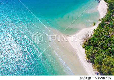 Aerial view of beautiful tropical seascape beach 53590715