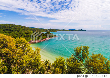 Aerial view of beautiful tropical seascape beach 53590718