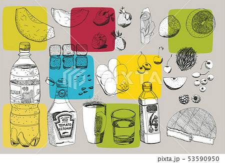 Hand drawn vectorial food Hand drawn vectorial food 53590950