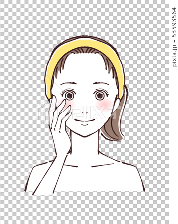 Beauty female face 53593564