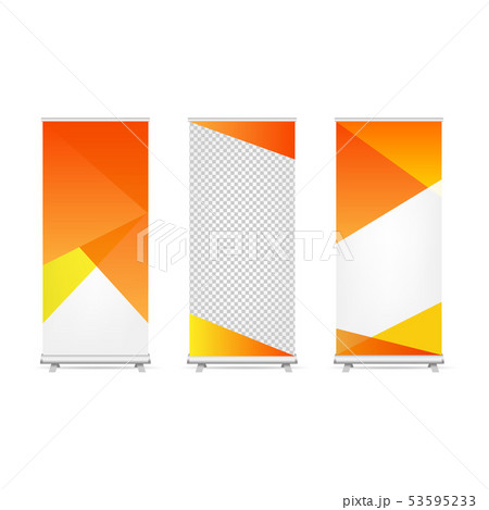 Roll Up Banners Set Isolated White Background 53595233