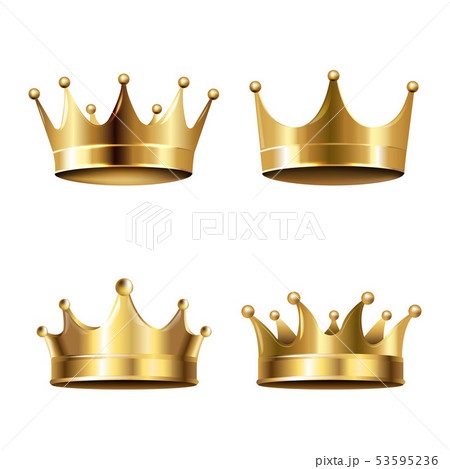 Crown Set Isolated White Background Crown Set Isolated White Background 53595236