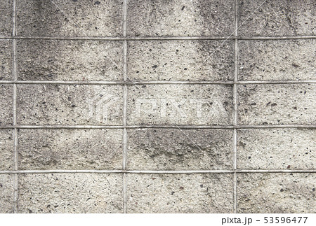コンクリートブロックの背景素材 テクスチャーの写真素材