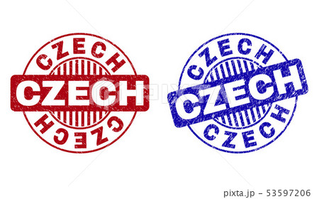 Grunge CZECH Textured Round Watermarks 53597206