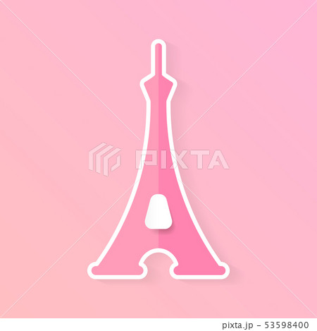 Paris City Vector Skyline In Style Of Paper 53598400