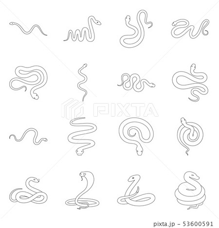 Vector design of poison and evil icon. Collection of poison and bite stock symbol for web. 53600591