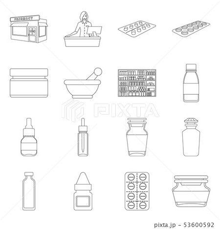 Vector design of pharmacy and pharmaceutical icon. Collection of pharmacy and health stock symbol Vector design of pharmacy and pharmaceutical icon. Collection of pharmacy and health stock symbol 53600592