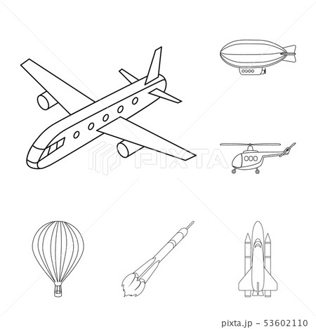 Vector design of transport and object icon. Set of transport and gliding stock vector illustration. Vector design of transport and object icon. Set of transport and gliding stock vector illustration. 53602110