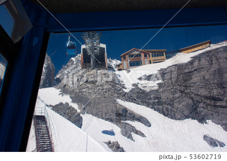 View from cable car on the way down from snow 53602719