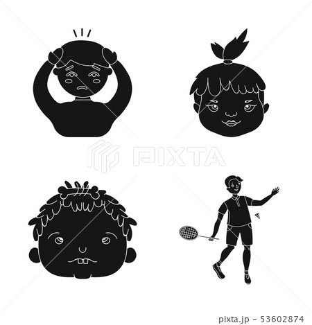 Vector design of girl and boy logo. Collection of girl and school stock vector illustration. Vector design of girl and boy logo. Collection of girl and school stock vector illustration. 53602874