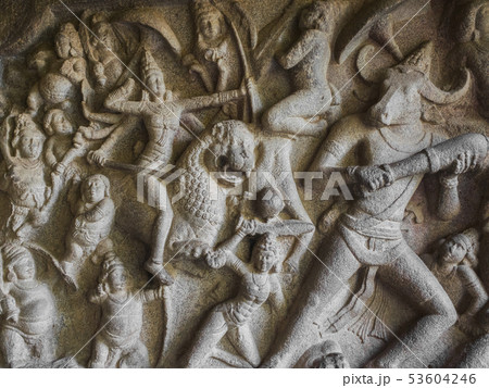 彫刻 マヒシャルディニー・マンダパ窟 彫刻 マヒシャルディニー・マンダパ窟 53604246