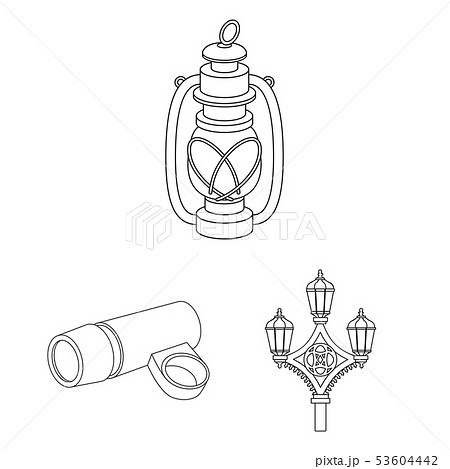 Vector illustration of moon and holiday icon. Set of moon and ramadan stock vector illustration. 53604442