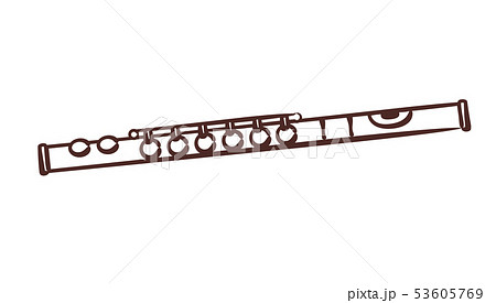 Flute Hand Drawn Style Stock Illustration