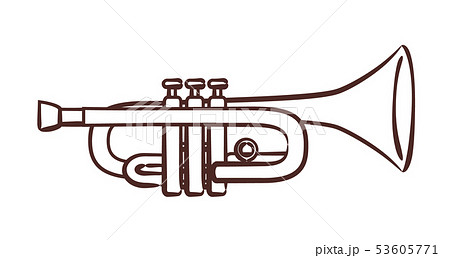 Trumpet Hand Drawn Style Stock Illustration 53605771 Pixta