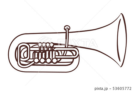 Tuba Hand Painted Style Stock Illustration