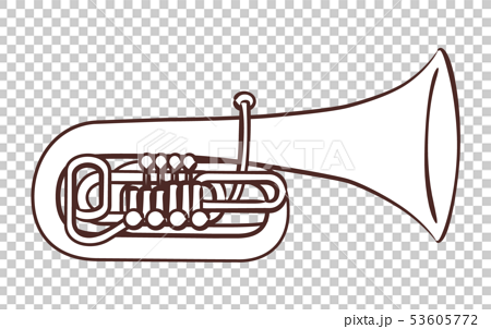 Tuba Hand Painted Style Stock Illustration