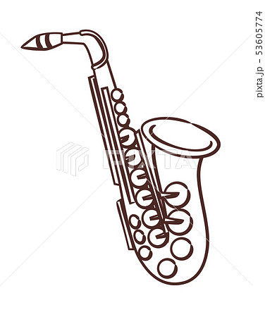 Saxophone Hand Drawn Style Stock Illustration