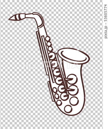 Saxophone Hand Drawn Style Stock Illustration