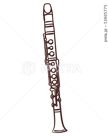 Clarinet Hand Drawn Style Stock Illustration
