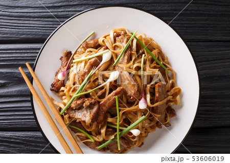 Beef Chow Fun Noodles (Pan-Fried Ho Fun) Cantonese Beef Chow Fun Noodles (Pan-Fried Ho Fun) Cantonese 53606019