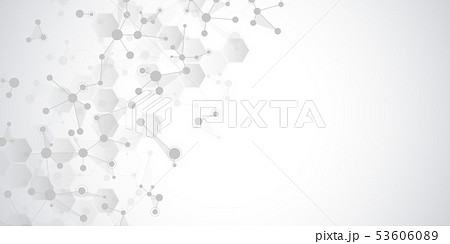 Abstract technology and innovation background with molecular structures and neural network Abstract technology and innovation background with molecular structures and neural network 53606089