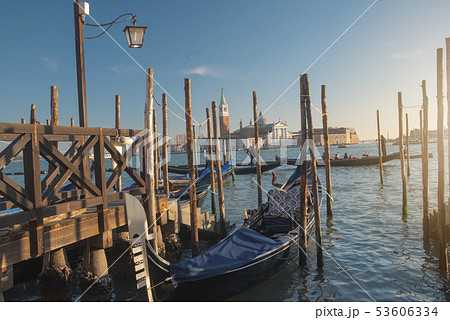 Water channels in the city of Venice 53606334