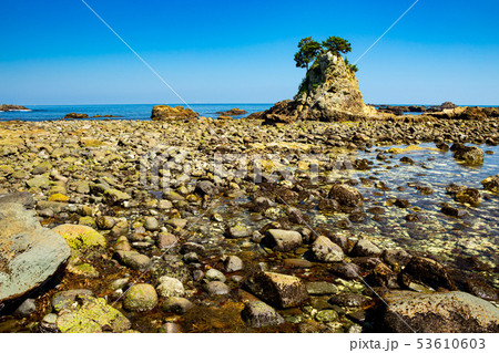 大潮の蓑掛岩 風景 53610603