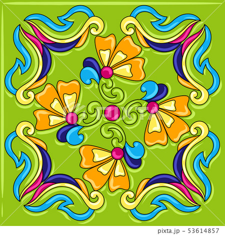 Mexican talavera ceramic tile pattern. Mexican talavera ceramic tile pattern. 53614857