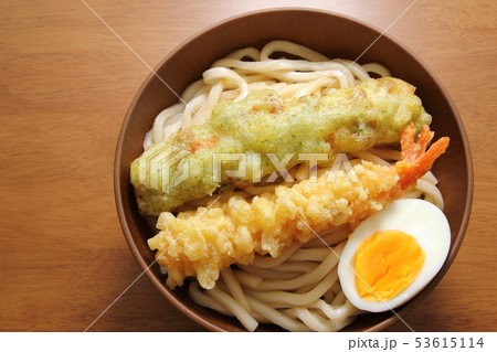 天ぷら(えび天・ちくわ天)ぶっかけうどん(冷)。 53615114
