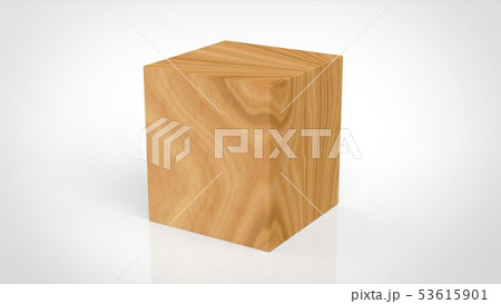 木材 キューブのイラスト素材