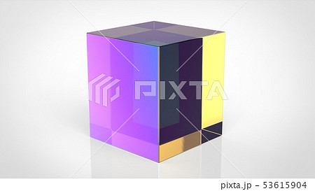 プリズム キューブのイラスト素材
