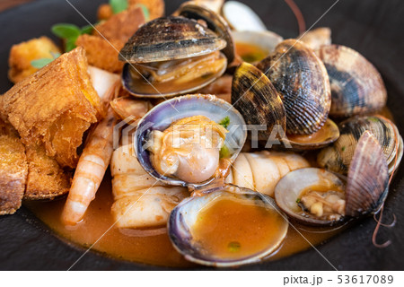Fish soup, typical Italian seafood dish Fish soup, typical Italian seafood dish 53617089