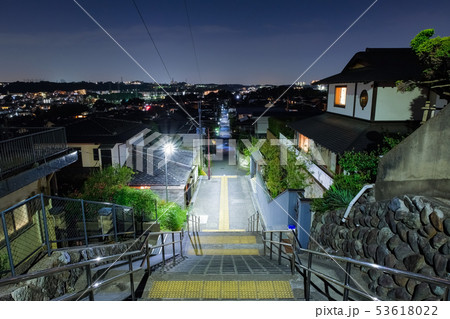 多摩市 桜ケ丘（聖蹟桜ヶ丘） 住宅街 夜景 53618022