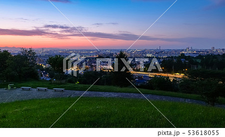 多摩市 都立桜ヶ丘公園 ゆうひの丘 夜景 53618055