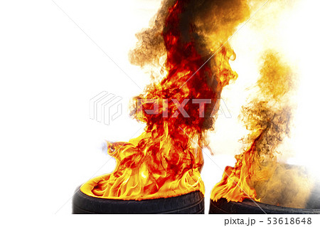 Fire flames on Abstract art black background Fire flames on Abstract art black background 53618648
