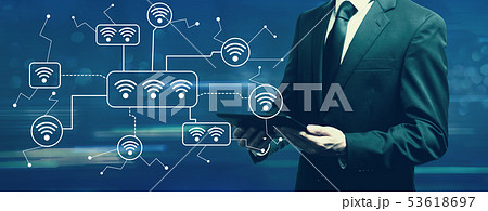 Wifi with businessman 53618697
