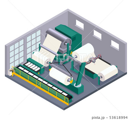 Paper Production Illustration Paper Production Illustration 53618994