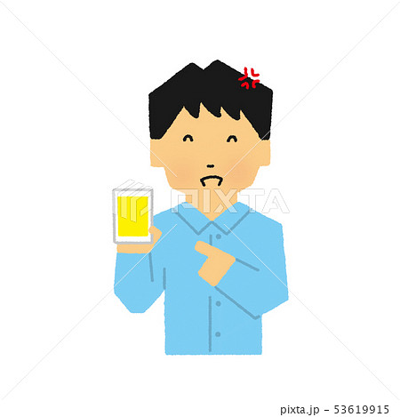 男性 スマホ スマートフォン 怒る 苦笑い シンプルタッチ のイラスト素材