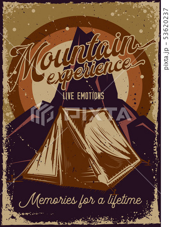 tent and mountains on background. 53620237