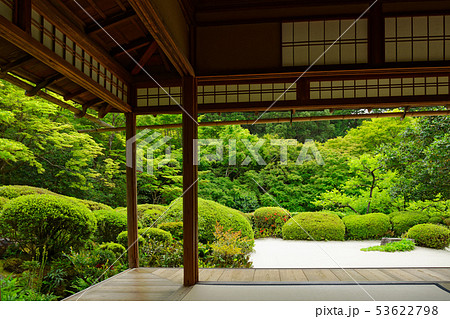 詩仙堂 額縁 詩仙堂 縁側の写真素材 [53622798] - PIXTA