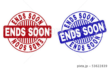 Grunge ENDS SOON Textured Round Watermarks Grunge ENDS SOON Textured Round Watermarks 53622839