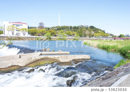 広瀬川 仙台市 郡山堰 水 流れ 広瀬川 仙台市 郡山堰 水 流れ 53623030